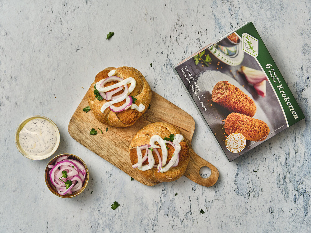 Kroketten im Brötchen